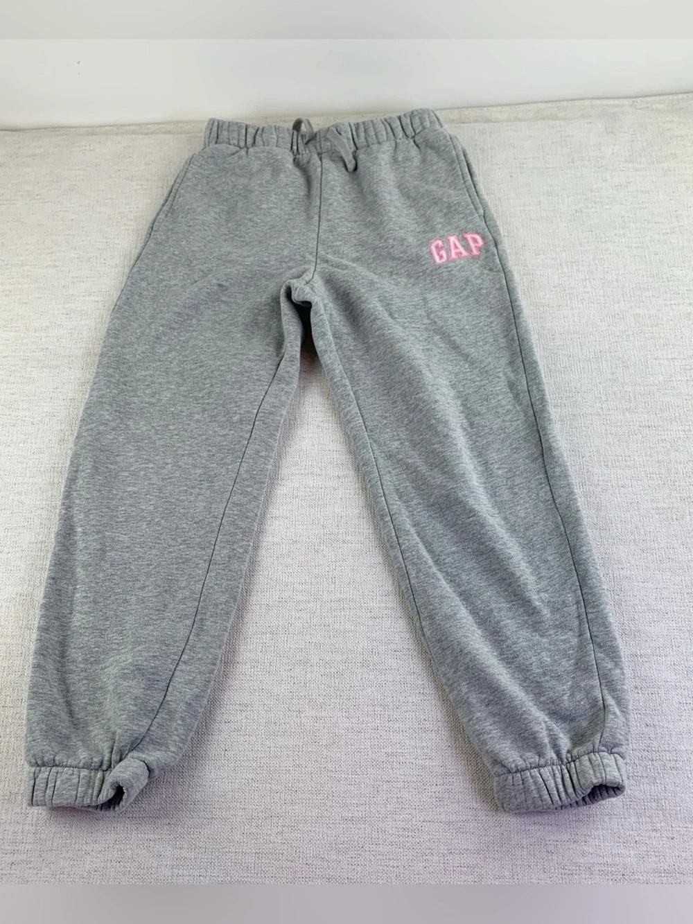 GAP girl's Sweat Joggers sweatpants with Pink Logo size M